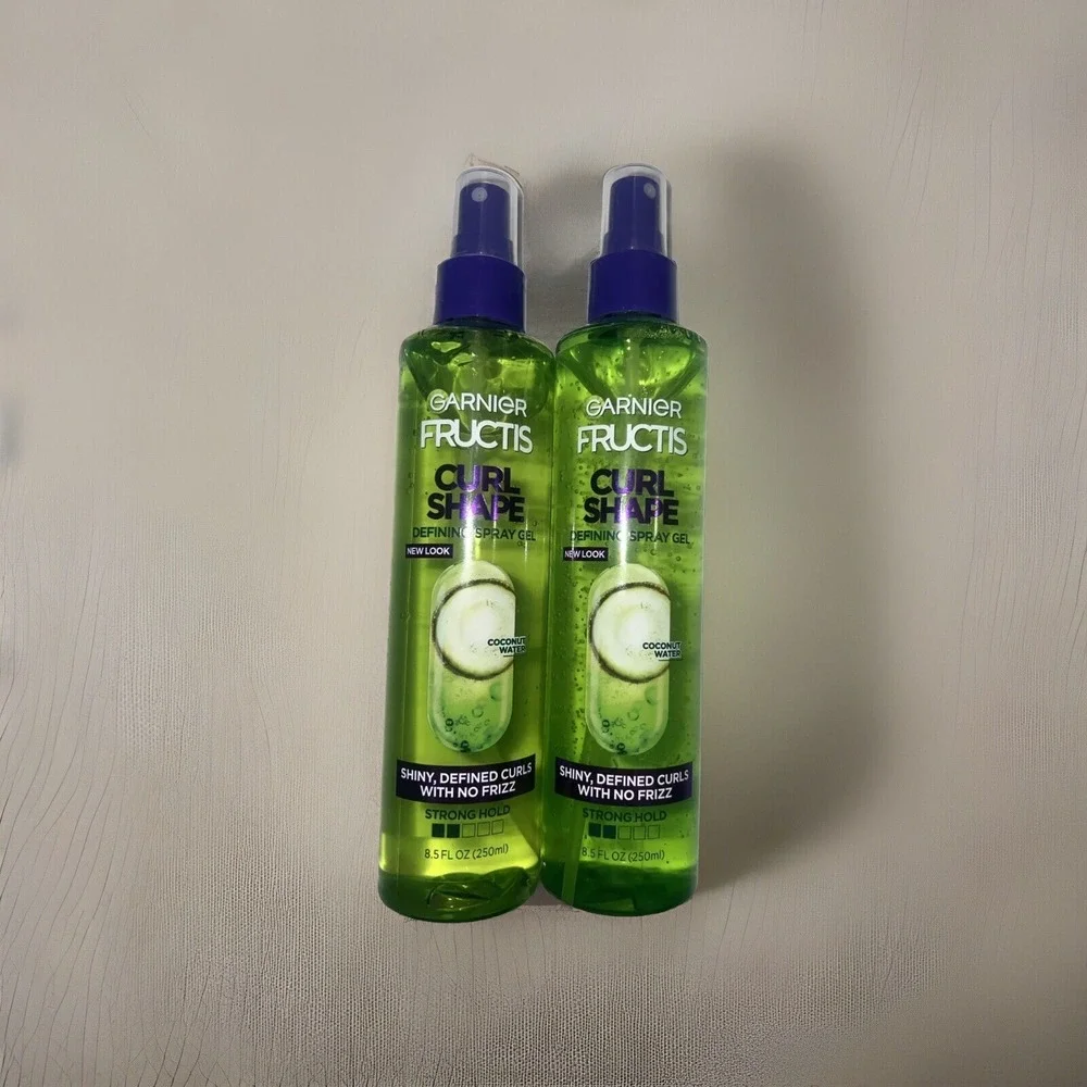 2 Pack Garnier Fructis Curl Shape Defining Spray Gel Strong‎ Hold 8.5oz Coconut